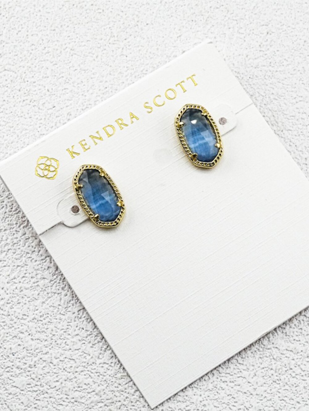 Kendra Scott Light Blue Cat��s Eye Stud Earrings
